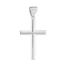 Load image into Gallery viewer, ITI NYC Tubular Cross Pendant in Sterling Silver