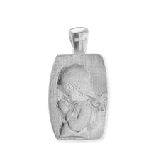 Load image into Gallery viewer, ITI NYC Praying Child Double-Sided Pendant in Sterling Silver