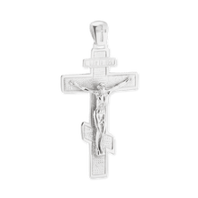Load image into Gallery viewer, ITI NYC Orthodox Crucifix Pendant in Sterling Silver