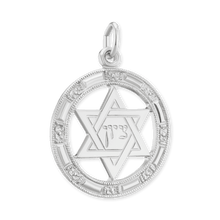 Load image into Gallery viewer, ITI NYC Star of David Pendant Medallion in Sterling Silver