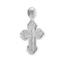 Load image into Gallery viewer, ITI NYC Byzantine Double-Sided Cross and Crucifix Pendant in Sterling Silver