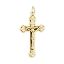 Load image into Gallery viewer, ITI NYC Trefoil Crucifix Pendant in Sterling Silver