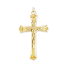 Load image into Gallery viewer, ITI NYC Trefoil Crucifix Pendant in Sterling Silver