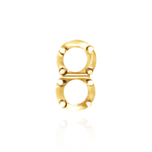 Load image into Gallery viewer, Strip Settings for 2 Round Stones (9.00 x 6.00 mm - 10.00 x 6.00 mm)