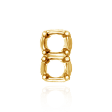 Load image into Gallery viewer, Strip Settings for 2 Round Stones (9.00 x 6.00 mm - 10.00 x 6.00 mm)