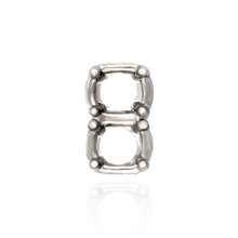 Load image into Gallery viewer, Strip Settings for 2 Round Stones (9.00 x 6.00 mm - 10.00 x 6.00 mm)