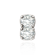 Load image into Gallery viewer, Strip Settings for 2 Round Stones (9.00 x 6.00 mm - 10.00 x 6.00 mm)