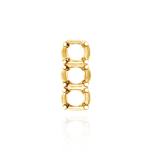 Load image into Gallery viewer, Strip Settings for 3 Round Stones (13.50 x 4.80 mm - 14.60 x 6.00 mm)