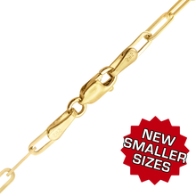 Load image into Gallery viewer, Tribeca Trace Paperclip Anklet in 14K Yellow Gold