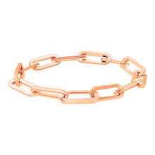 Load image into Gallery viewer, Tribeca Trace Paperclip Chain Ring in 14K Rose Gold
