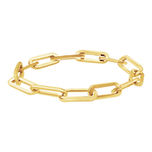 Load image into Gallery viewer, Tribeca Trace Paperclip Chain Ring in 14K Yellow Gold