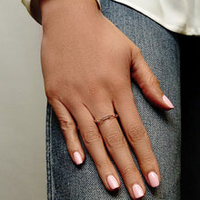 Load image into Gallery viewer, Tribeca Trace Chain Ring in Sterling Silver 18K Yellow Gold Finish