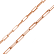 Load image into Gallery viewer, Bulk / Spooled Trace Elongated Paperclip Cable Chain in 14K Rose Gold (2.50 mm - 3.50 mm)