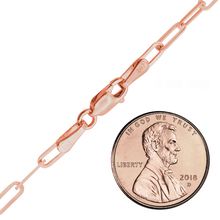 Load image into Gallery viewer, Tribeca Trace Paperclip Necklace in 14K Rose Gold