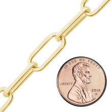 Load image into Gallery viewer, Bulk / Spooled Heavy Square Paperclip Chain in 14K Gold-Filled (9.00 mm)
