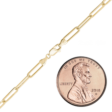 Load image into Gallery viewer, Round Tribeca Trace Paperclip Bracelet in 14K Yellow Gold