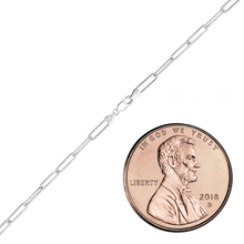 Load image into Gallery viewer, Tribeca Trace Paperclip Round Chain Necklace in Sterling Silver