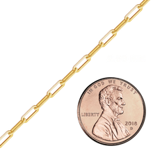 Load image into Gallery viewer, Bulk / Spooled Paperclip Cable Chain in 14K Gold-Filled (2.50 mm- 4.00 mm)