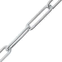 Load image into Gallery viewer, Bulk / Spooled Trace Elongated Paperclip Round Cable Chain in Sterling Silver (2.50 mm - 7.80 mm)
