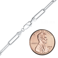 Load image into Gallery viewer, Tribeca Trace Paperclip Round Chain Necklace in Sterling Silver