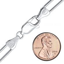 Load image into Gallery viewer, Tribeca Trace Paperclip Round Chain Necklace in Sterling Silver