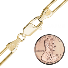 Load image into Gallery viewer, Round Tribeca Trace Paperclip Necklace in 14K Yellow Gold