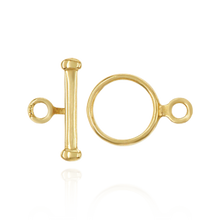 Load image into Gallery viewer, ITI NYC Toggle Pearl Clasps with Ball Ends in 14K Gold