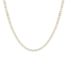 Load image into Gallery viewer, Tennis Necklace with Lab Grown Diamond Stones (April Birthstones) in 14K Gold (1.75 mm - 4.0 mm)