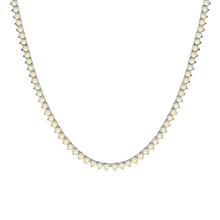 Load image into Gallery viewer, Tennis Necklace with Opal Stones (October Birthstones) in 14K Gold (1.75 mm - 4.0 mm)