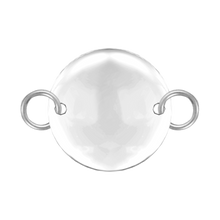 Load image into Gallery viewer, Sterling Silver Round Disc Pendant with 2 Rings