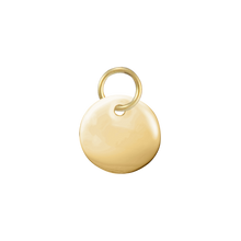Load image into Gallery viewer, 14K Yellow Gold Round Disc Pendant with Hole