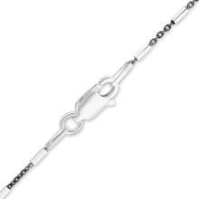 Load image into Gallery viewer, Baxter St. Bar Black Ruthenium Cable Chain Necklace in Sterling Silver