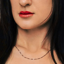 Load image into Gallery viewer, Baxter St. Bar Black Ruthenium Cable Chain Necklace in Sterling Silver