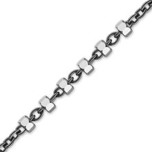 Load image into Gallery viewer, Bulk / Spooled Black Ruthenium Multi-Studded Cable Chain in Sterling Silver (1.30 mm)