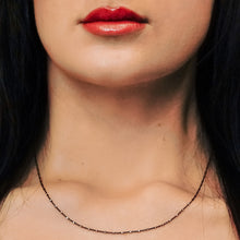 Load image into Gallery viewer, Nassau St. Studded Cable Chain Necklace in Sterling Silver