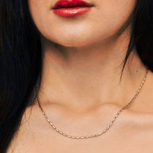 Load image into Gallery viewer, Baxter St. Bar Cable Chain Necklace in Sterling Silver 18K Yellow Gold Finish