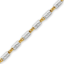 Load image into Gallery viewer, Bulk / Spooled 18K Yellow Gold Finish Bar Cable Chain in Sterling Silver (1.70 mm)