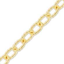 Load image into Gallery viewer, Bulk / Spooled Textured Cable Chain in 14K Yellow Gold (1.90 mm - 3.35 mm)