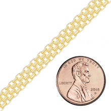 Load image into Gallery viewer, Bulk / Spooled Bizmark Chain in 14K Yellow Gold (2.30 mm - 5.80 mm)