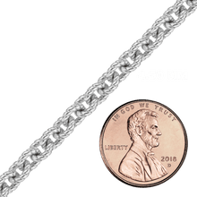 Load image into Gallery viewer, Bulk / Spooled Twist Cable Chain in Sterling Silver (1.90 mm - 4.50 mm)
