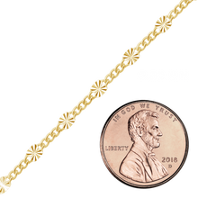 Load image into Gallery viewer, Bulk / Spooled Valentino (Alternating 3X Curb) Chain in 14K Gold-Filled (2.80 mm)