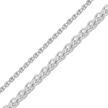 Load image into Gallery viewer, Bulk / Spooled Wheat Chain in 14K White Gold (1.25 mm - 2.00 mm)