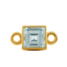 Load image into Gallery viewer, Diamond or Gemstone Square Bezel Bezel/Necklace Charm in 14K Yellow Gold