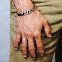 Load image into Gallery viewer, Bowery Cuban Curb Bracelet in Sterling Silver Black Ruthenium Finish