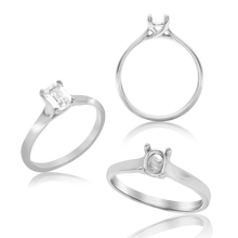 Load image into Gallery viewer, ITI NYC Emerald Shape 4 Prong Lucida Solitaire