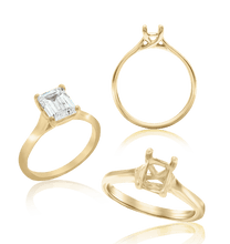 Load image into Gallery viewer, ITI NYC Emerald Shape 4 Prong Lucida Solitaire