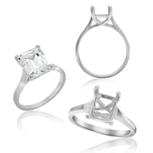 Load image into Gallery viewer, ITI NYC Emerald Shape 4 Prong Lucida Solitaire