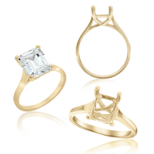 Load image into Gallery viewer, ITI NYC Emerald Shape 4 Prong Lucida Solitaire