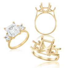 Load image into Gallery viewer, ITI NYC Emerald Shape Lucida 4 Prong with Side Stones