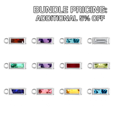 Load image into Gallery viewer, Diamond or Gemstone 12 Month Bezel Charm Bundle in 14K Gold
